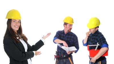 商人和成功的建筑工人