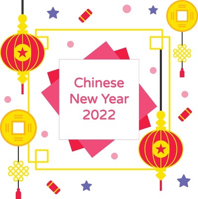 春节庆祝卡概念矢量色彩图标设计，中国传统文化符号，2022年虎年标志，中国旅游指南股票插图