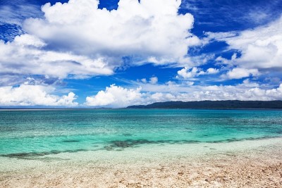 日本冲绳县的Hatoma岛夏日美景