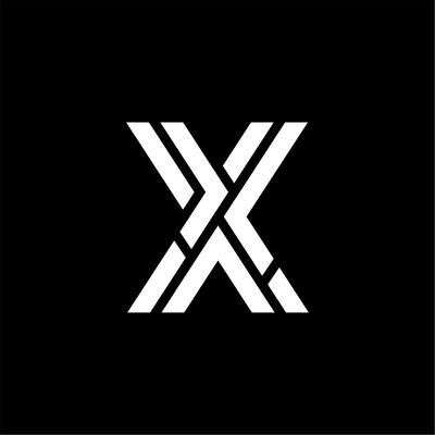矢量双线切割标志字母X