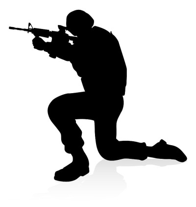 士兵详细的轮廓