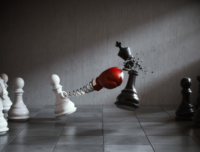 国际象棋国王和卒对弈。