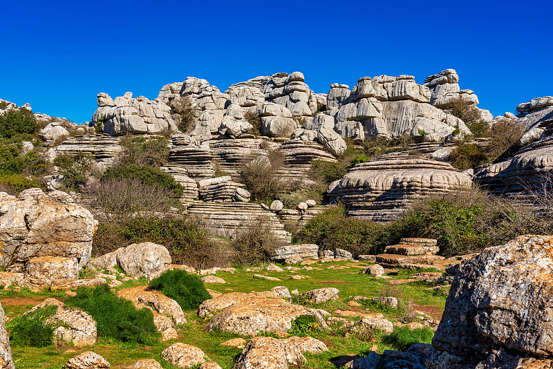 El Torcal de Antequera, Andalusia, Spain，在Antequer