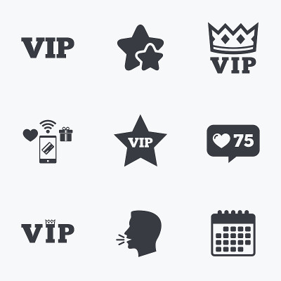 VIP图标。非常重要的人物象征。