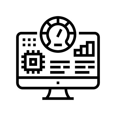测试半导体制造线图标矢量插图