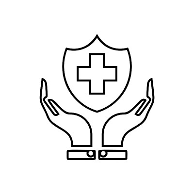 Medical health life safety icon - vector