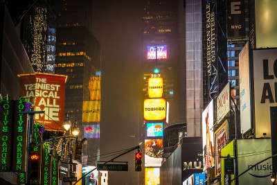 纽约时代广场夜景(时代广场)