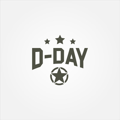 纪念时刻的D-Day矢量设计插图