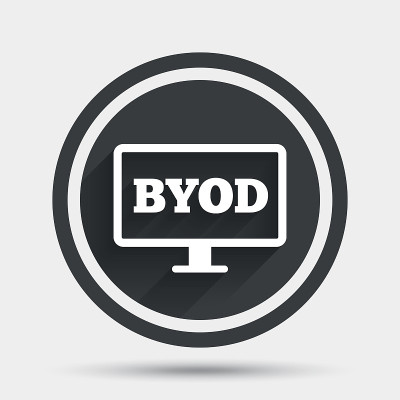 BYOD标志图标。带上自己的设备标志。