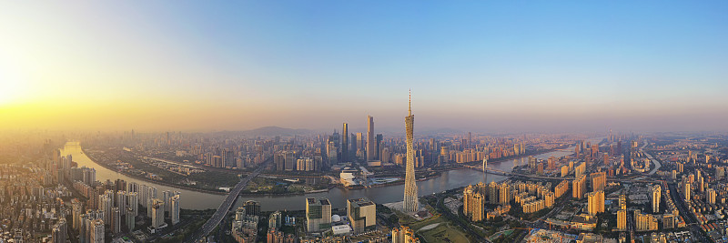 中国广东省广州市航拍照片