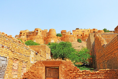 催眠Jaisalmer黄金堡垒，拉贾斯坦邦，印度