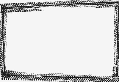 Frame made of black tyre prints, grunge border