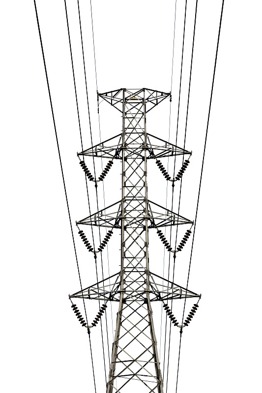 高压输电线路。