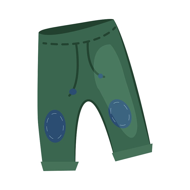 Green jump pants illustration