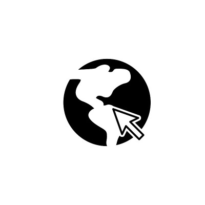 插图向量图形的地球仪图标