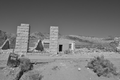 Rhyolite Ghost Town in Monochrome