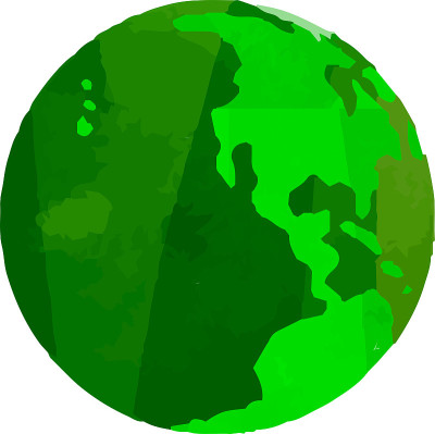 illustration of Green Watercolor-like Illustration
