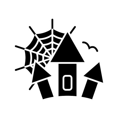 Halloween haunted house vector design
