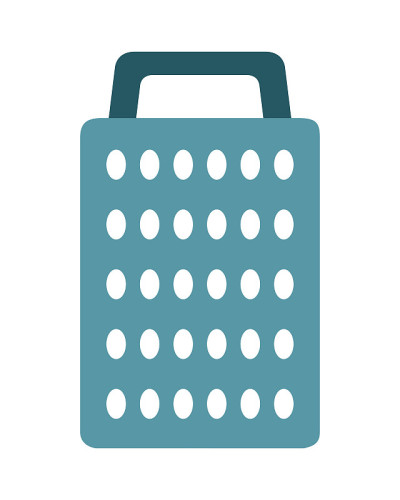 Metal kitchen grater vector flat isolated