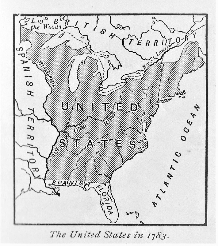 美国地图1783
