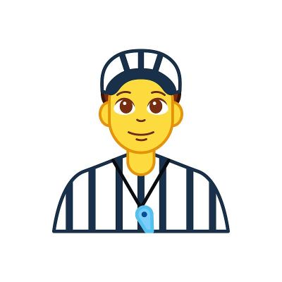 孤立的美国足球裁判偶像