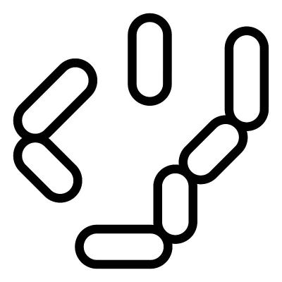病毒或细菌矢量插图，线条样式图标