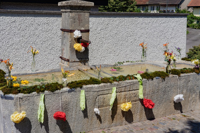 2019年7月4日，德国阿尔滕堡(Altenburg)的古老喷泉。
