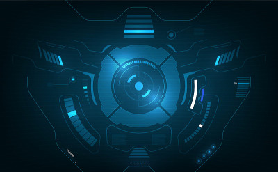 Hud界面飞机系统图形屏幕概念创新设计背景