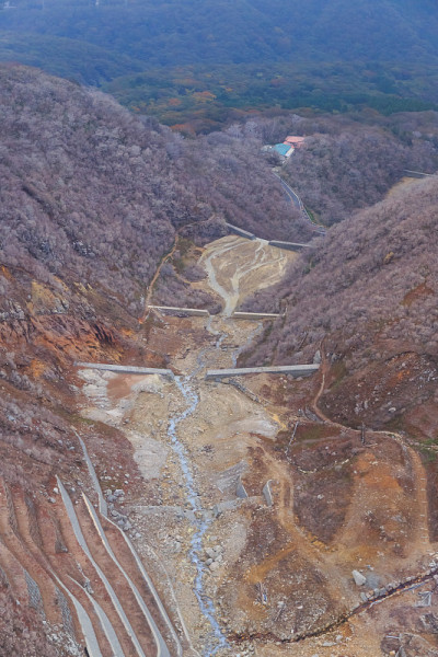 日本箱根富士火山带大阪谷硫磺喷口