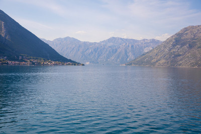 科托尔湾海景，自然背景，科托尔，黑山