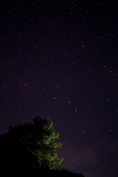 有星星的夜空和良好的空间视野
