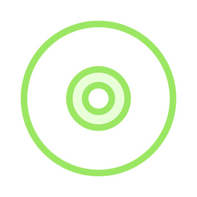 DVD颜色线矢量图标