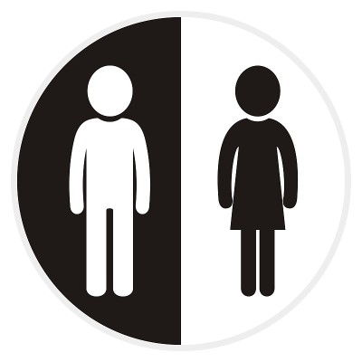 厕所，男人和女人，矢量图标