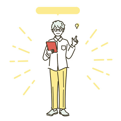 商务人士用平板和手指的全身插图。向量。