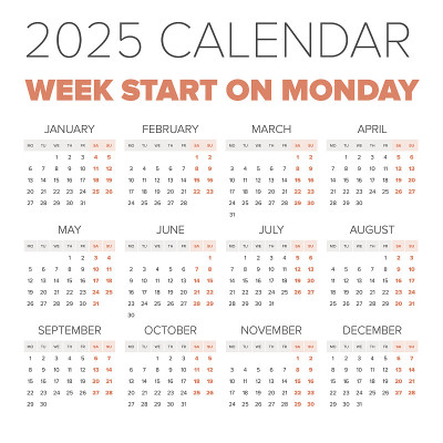 简单2025年日历