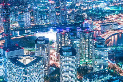 横滨地标大厦的夜景