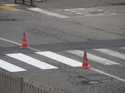 道路有交通锥