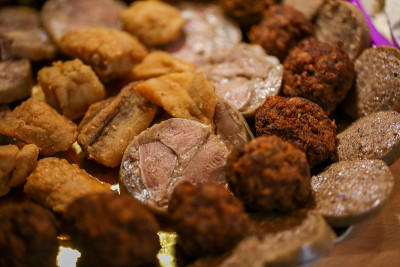 特写猪肉的选择