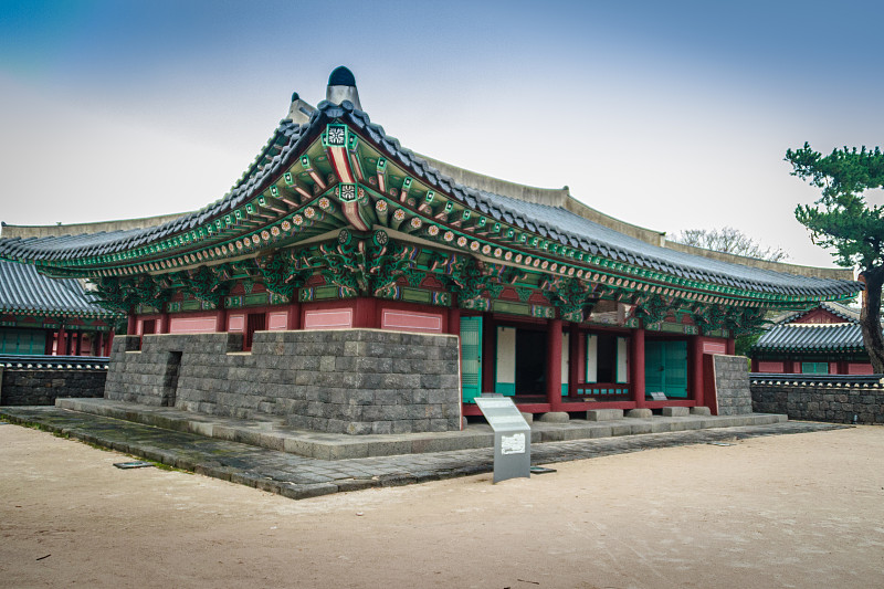 济州岛Mokgwana，济州岛现存最古老的建筑，原中央政府办公室，1392年至1910年济州岛朝鲜时