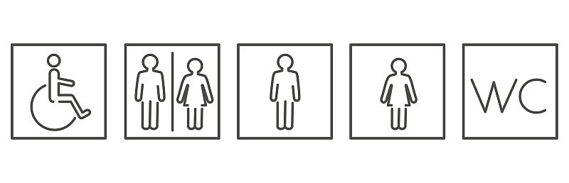 icon of toilet restroom wc vector
