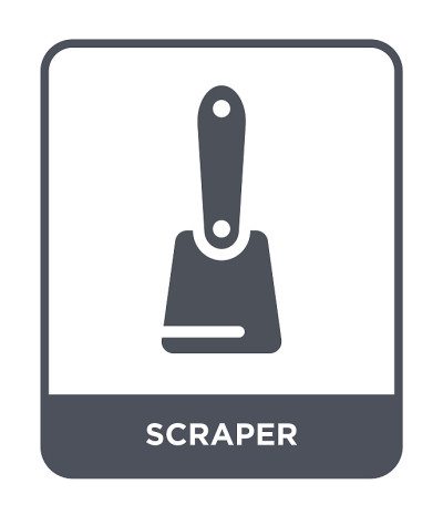 scraper icon vector on white background, scraper t