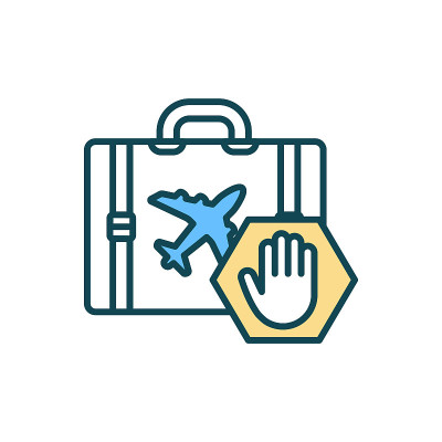 旅行取消RGB颜色图标