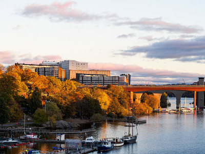 Södermalm -瑞典斯德哥尔摩公园旁的建筑物