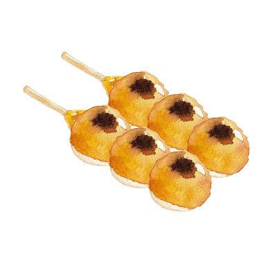 日本的糖果Mitarashi饺子