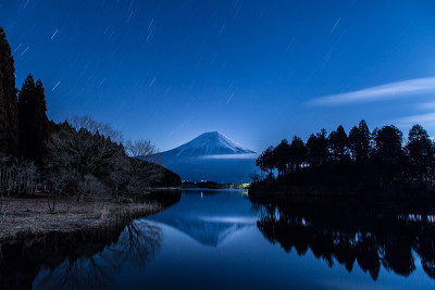 富士山的夜景