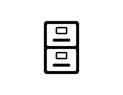 File Cabinet icon. Isolated Drawer furniture symbo