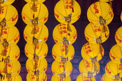 中国，宗教信仰，黄色，祝福灯