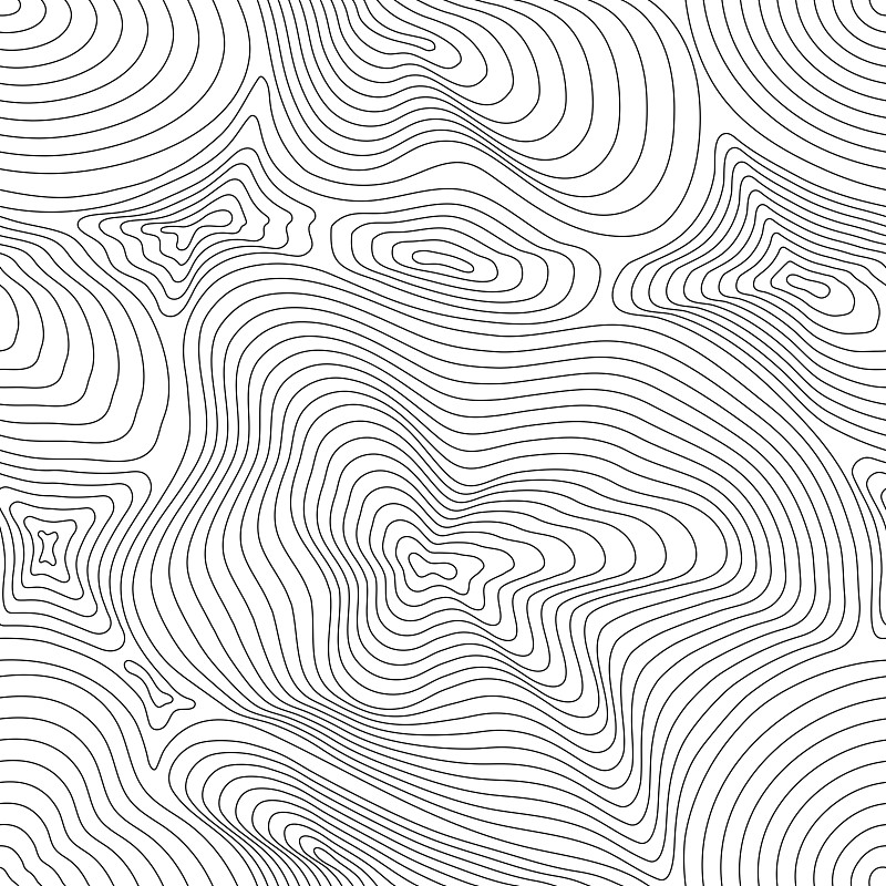 矢量无缝图案，曲线线条，3D效果