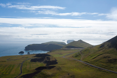 维斯曼内加岛海滩日景，冰岛风景。