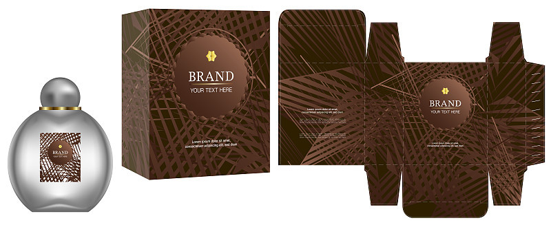 Packaging design, Label on cosmetic container with